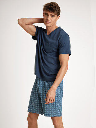 CALIDA Relax Streamline Pyjama kurz insignia-blau