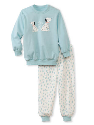 CALIDA Mini Girls Pyjama Dalmatian stratosphere-blau