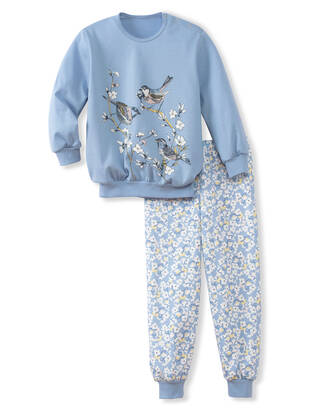 CALIDA Mini Girls Pyjama Toddlers Millefleur milky-blau