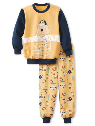 CALIDA Mini Boys Pyjama Toddlers Adventure ochre-yellow