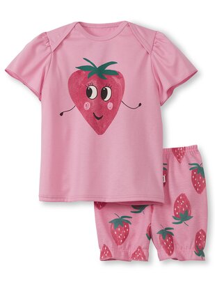 CALIDA Mini Girls Pyjama Erdbeeren begonia-pink