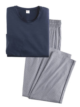 ISA Fashion Pyjama Micromodal dunkelblau