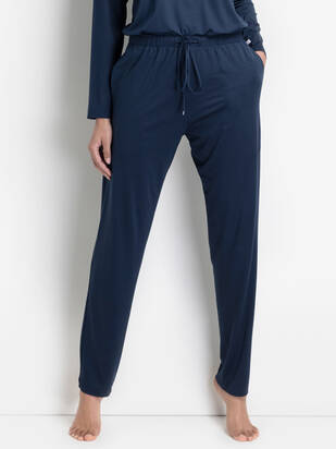 ISA Luxury Loungewear Pant lang dunkelblau